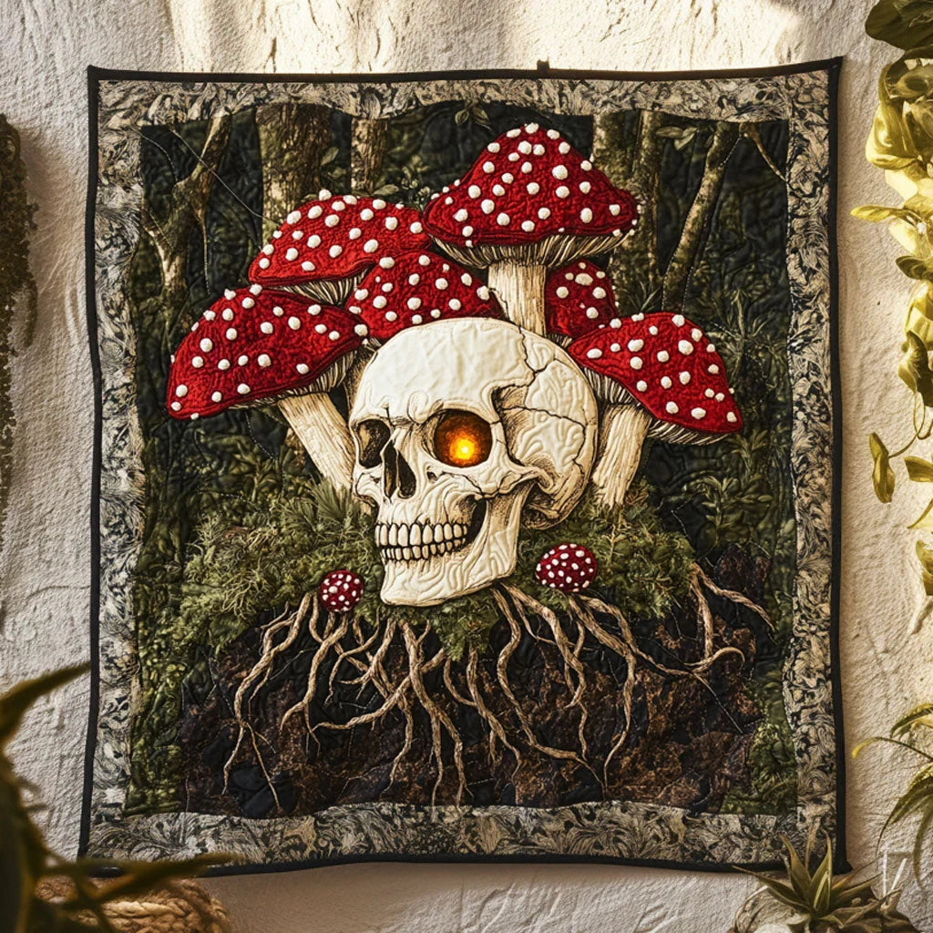 Hidden Grove Skull Quilt Blanket