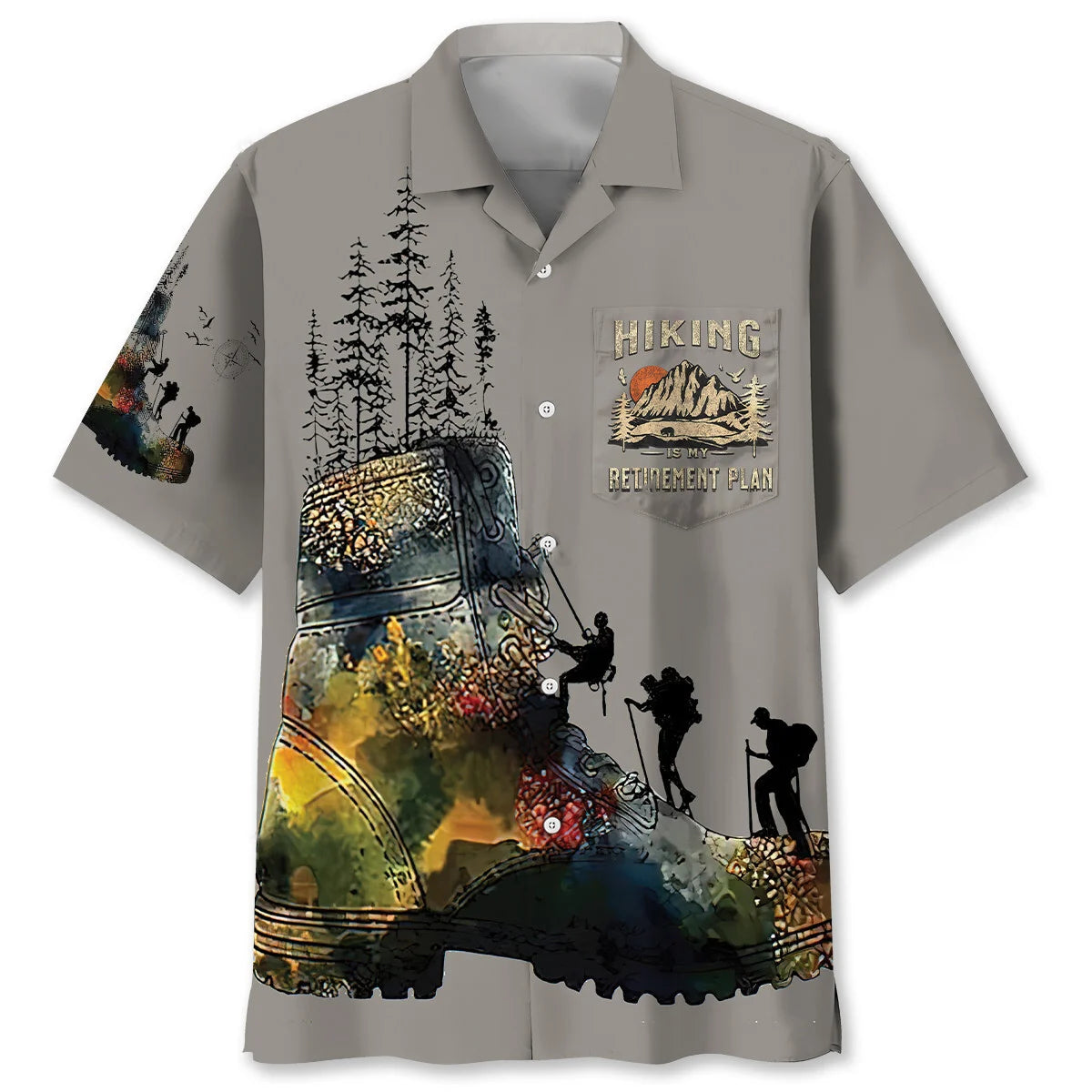Hiking is my Retirement Plan Hawaiian Shirt
