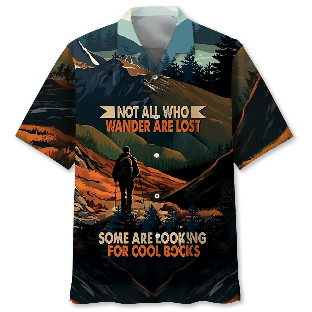 Hiking Looking for Cool Rocks Hawaiian Shirt