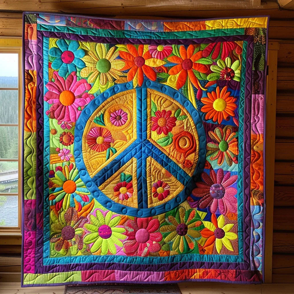 Hippie Garden Quilt Blanket