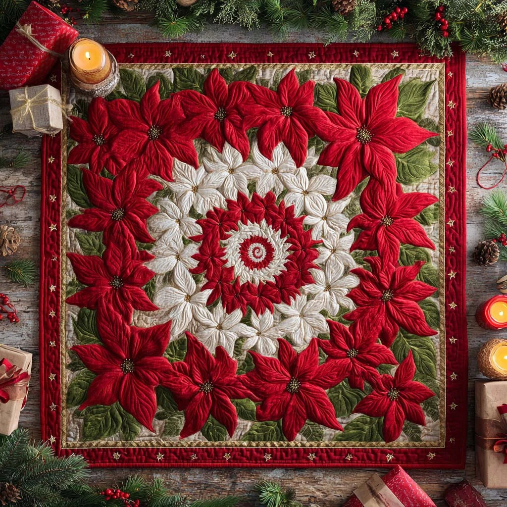 Holiday Starburst Quilted Table Topper