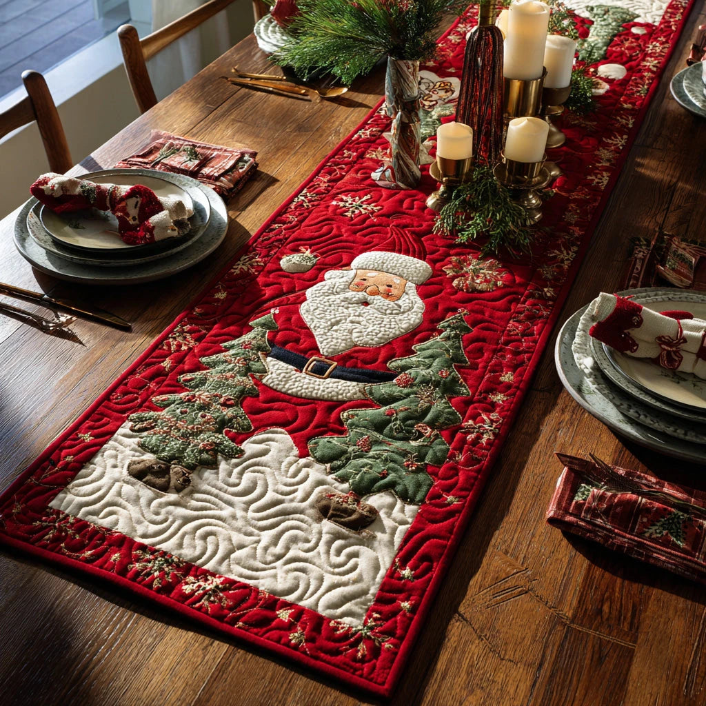 Holly Jolly Quilted Table Runner