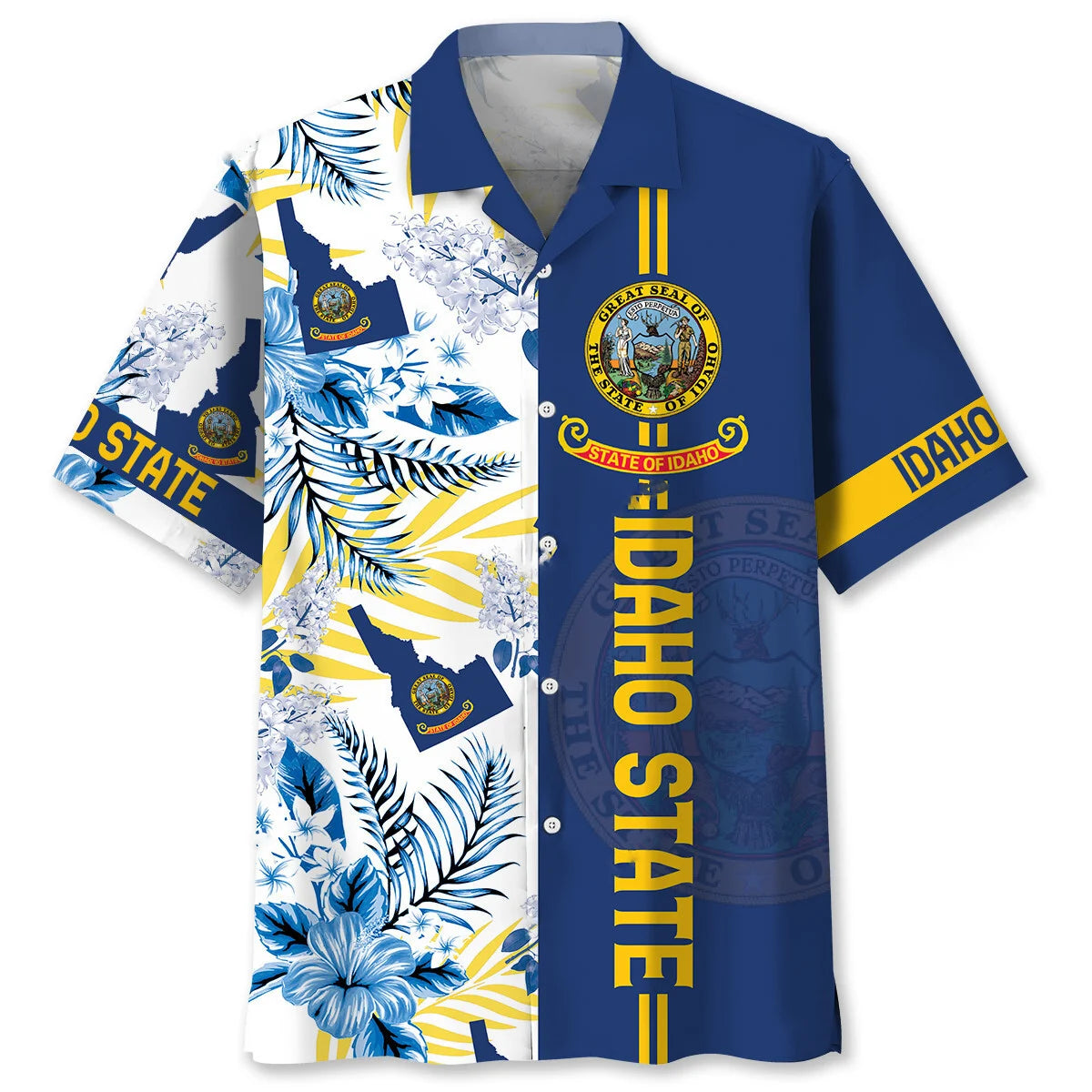 Idaho State Hawaiian Shirt Blue