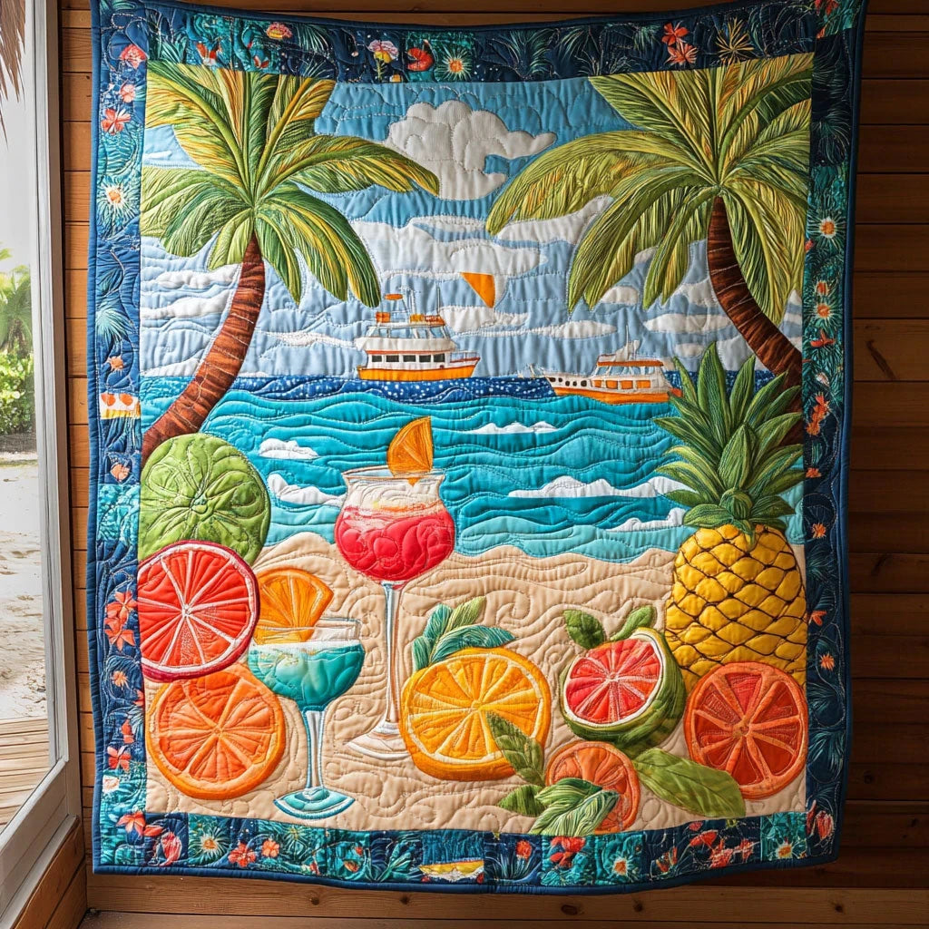 Island Sips Quilt Blanket