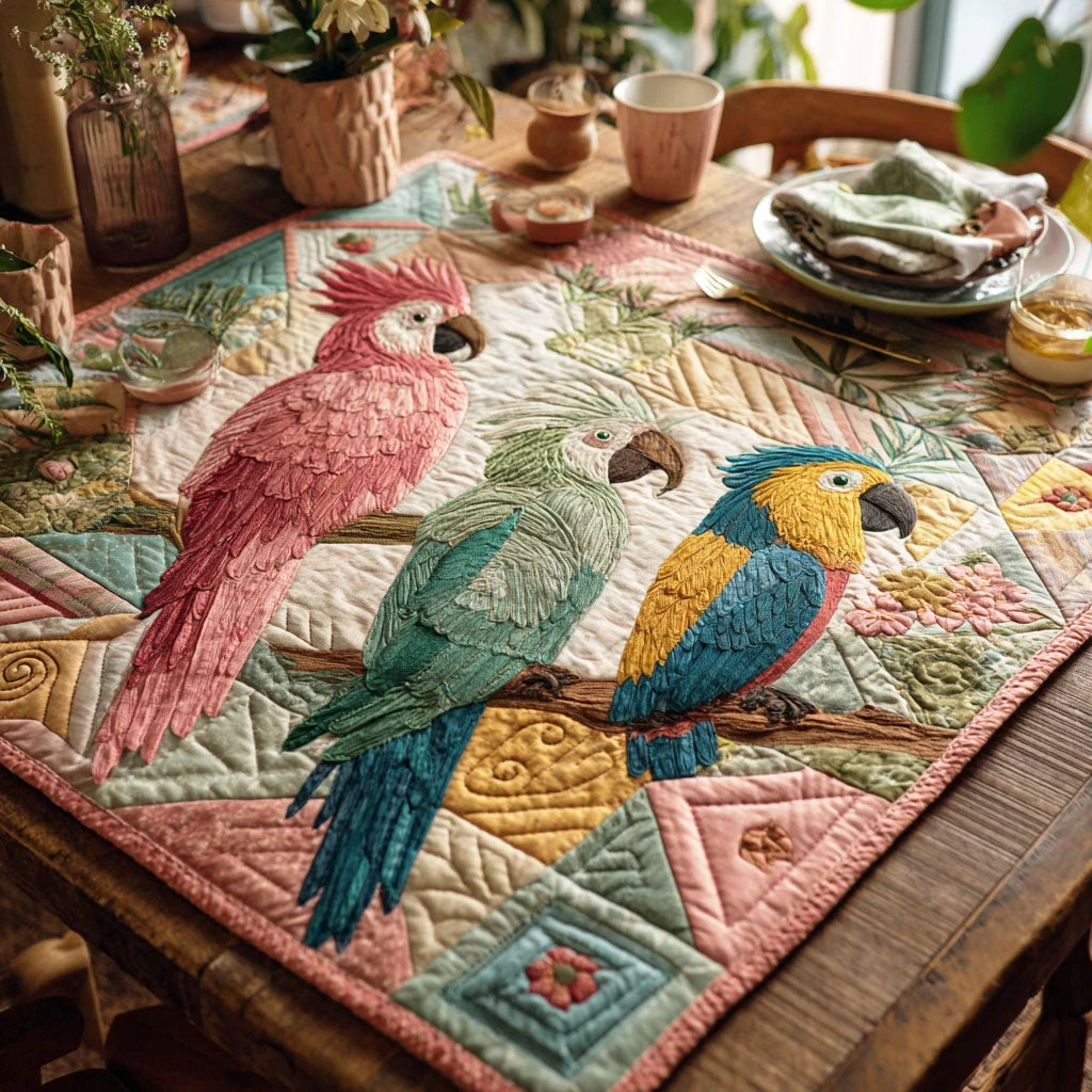 Island Song Quilted Table Topper