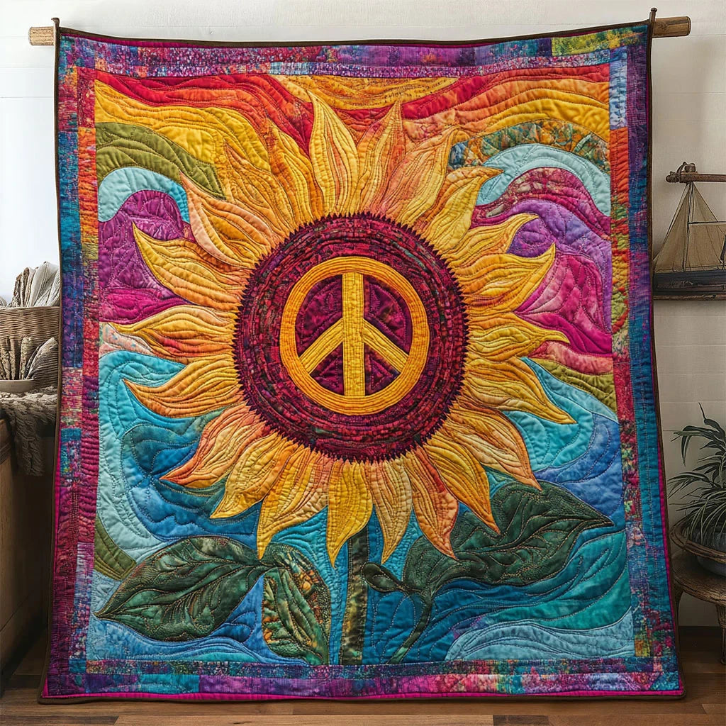 Joy Bloom Sunflower Quilt Blanket