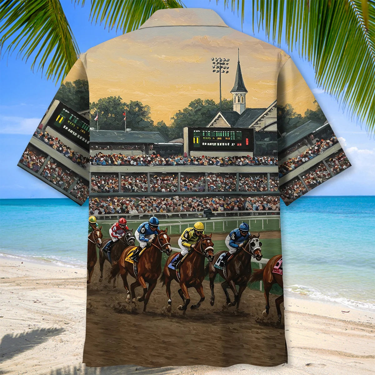 Kentuckey Derby Horse Racing Art Hawaiian Shirt
