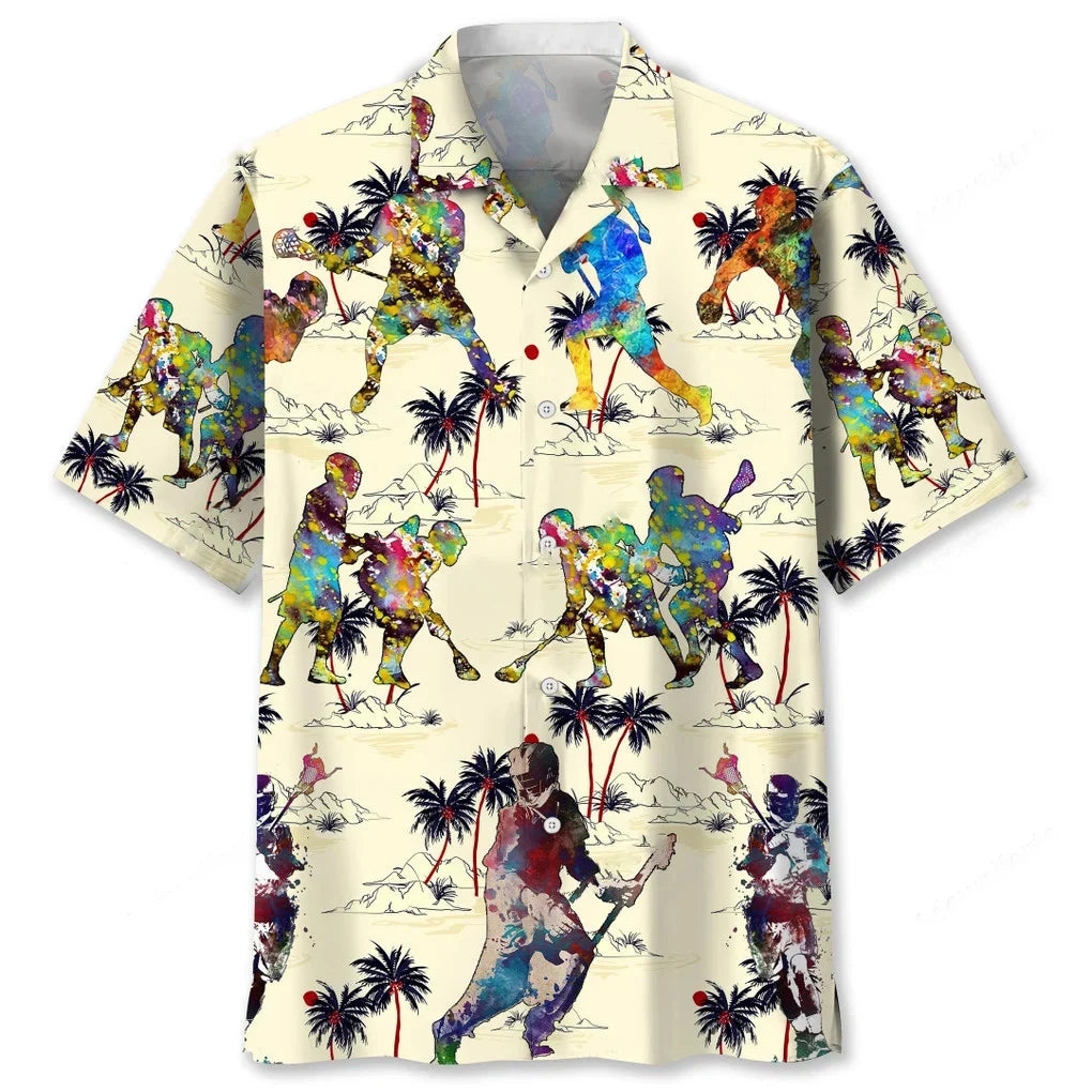 Lacrosse Beach Color Hawaiian Shirt