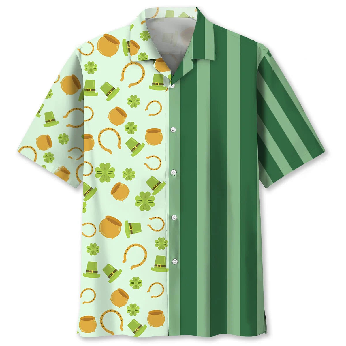 Lucky Green Irish St Patrick Day Hawaiian Shirt