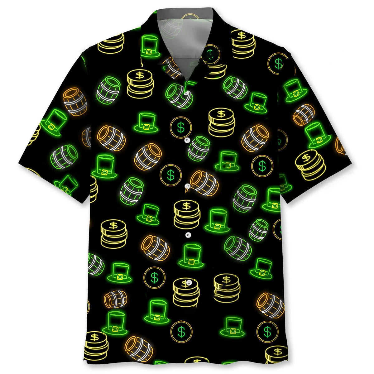 Lucky Neon Green St Patrick Day Hawaiian Shirt