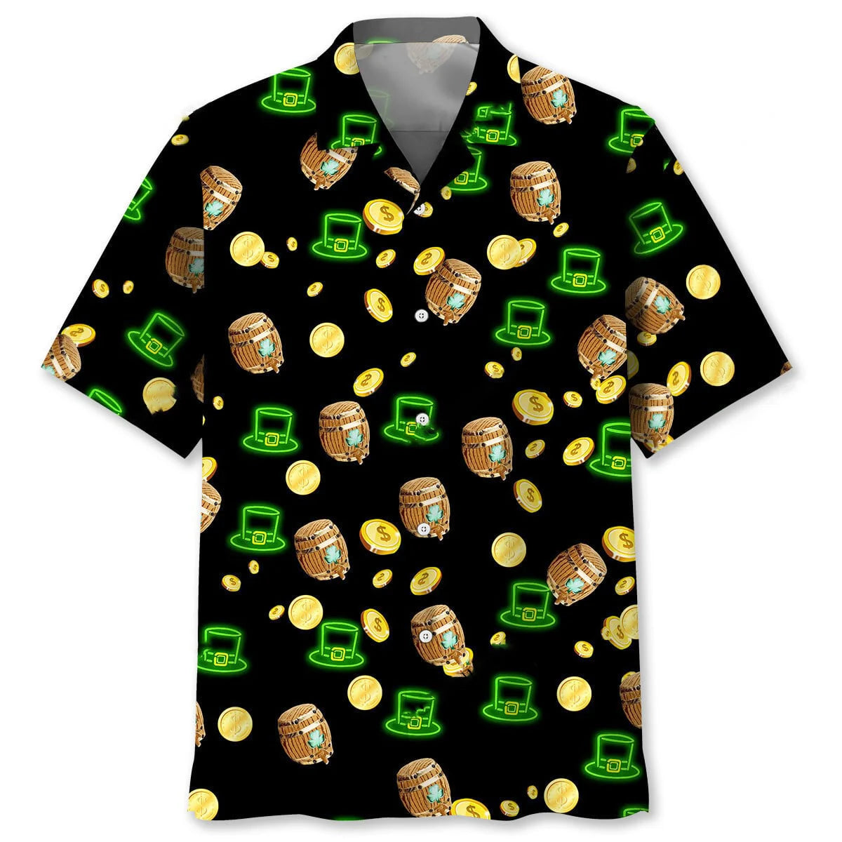 Lucky Neon Irish St Patrick Day Hawaiian Shirt
