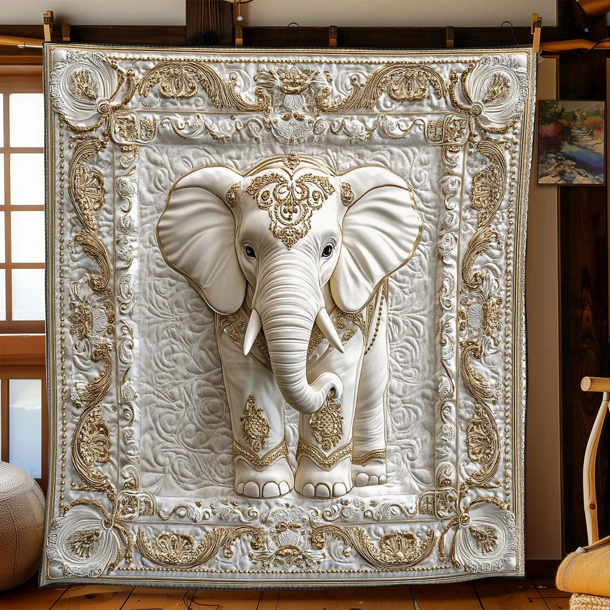 Luxurious Elephant Quilt Blanket