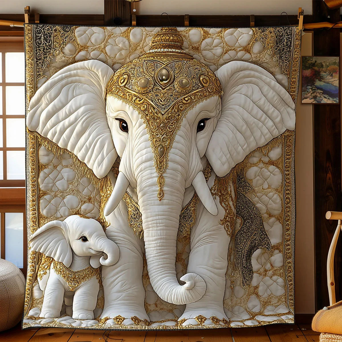 Luxurious Elephant Quilt Blanket