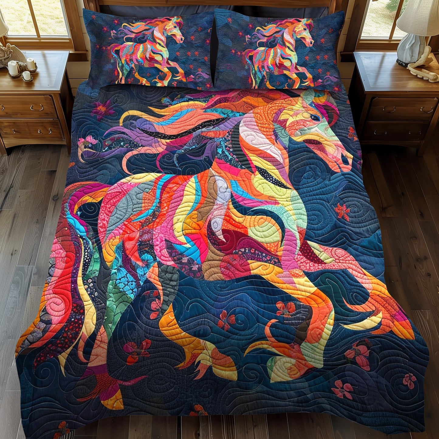 Majestic Equine 3-Piece Quilted Bedding Set - Single (59" x 70")