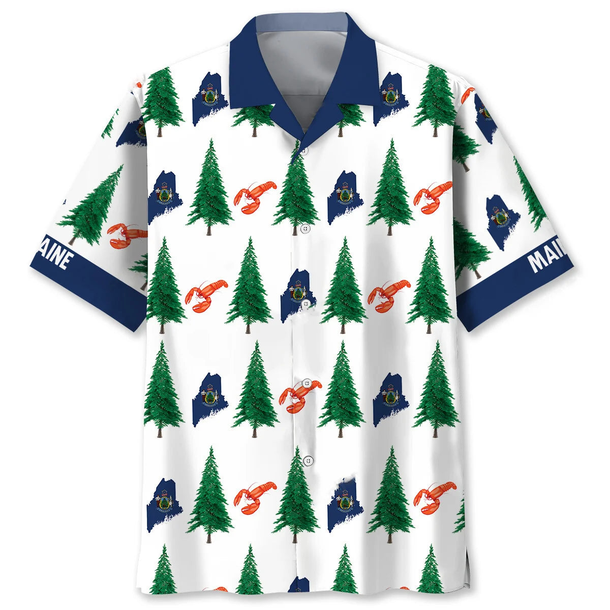 Maine Proud Pine Tree State Hawaiian Shirt