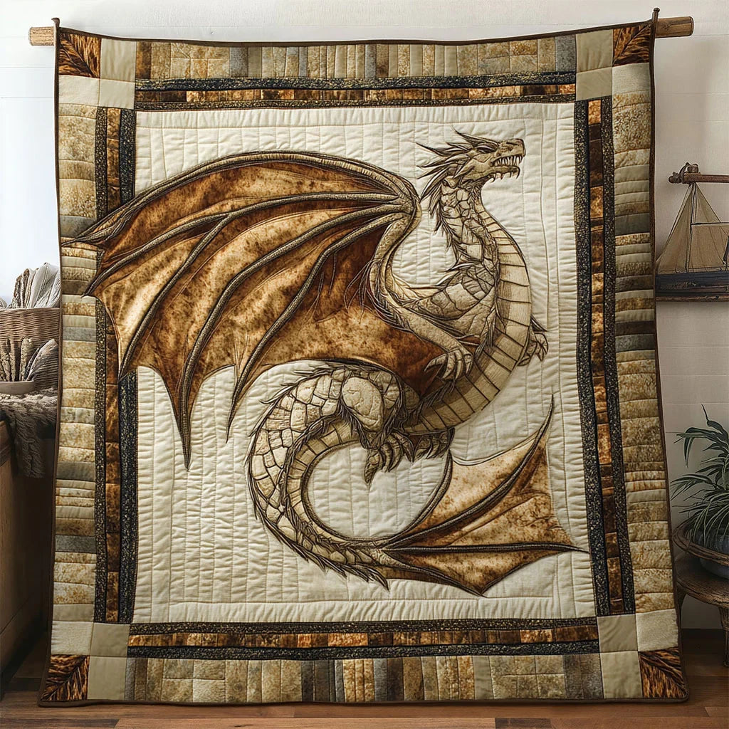 Majestic Dragon Quilt Blanket