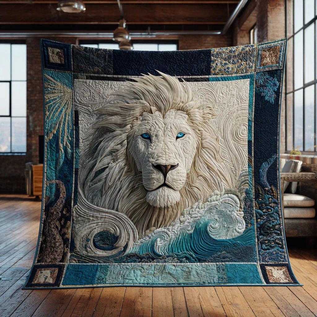 Majestic Lion Quilt Blanket