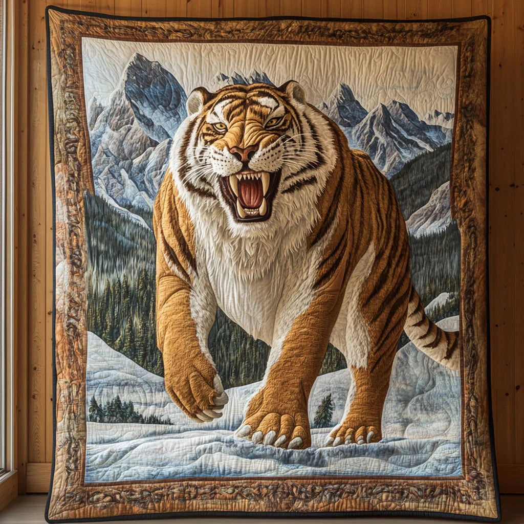 Majestic Sabertooth Quilt Blanket