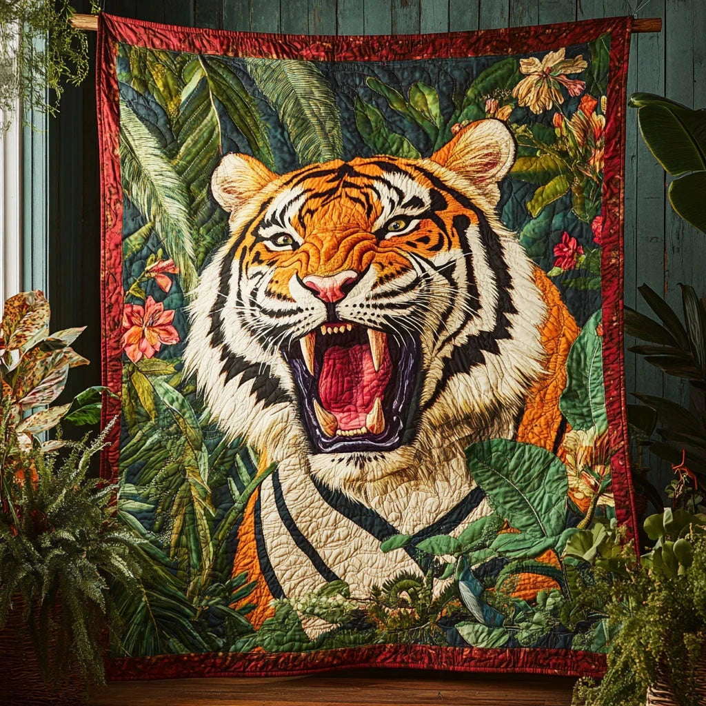 Majestic Tiger Quilt Blanket