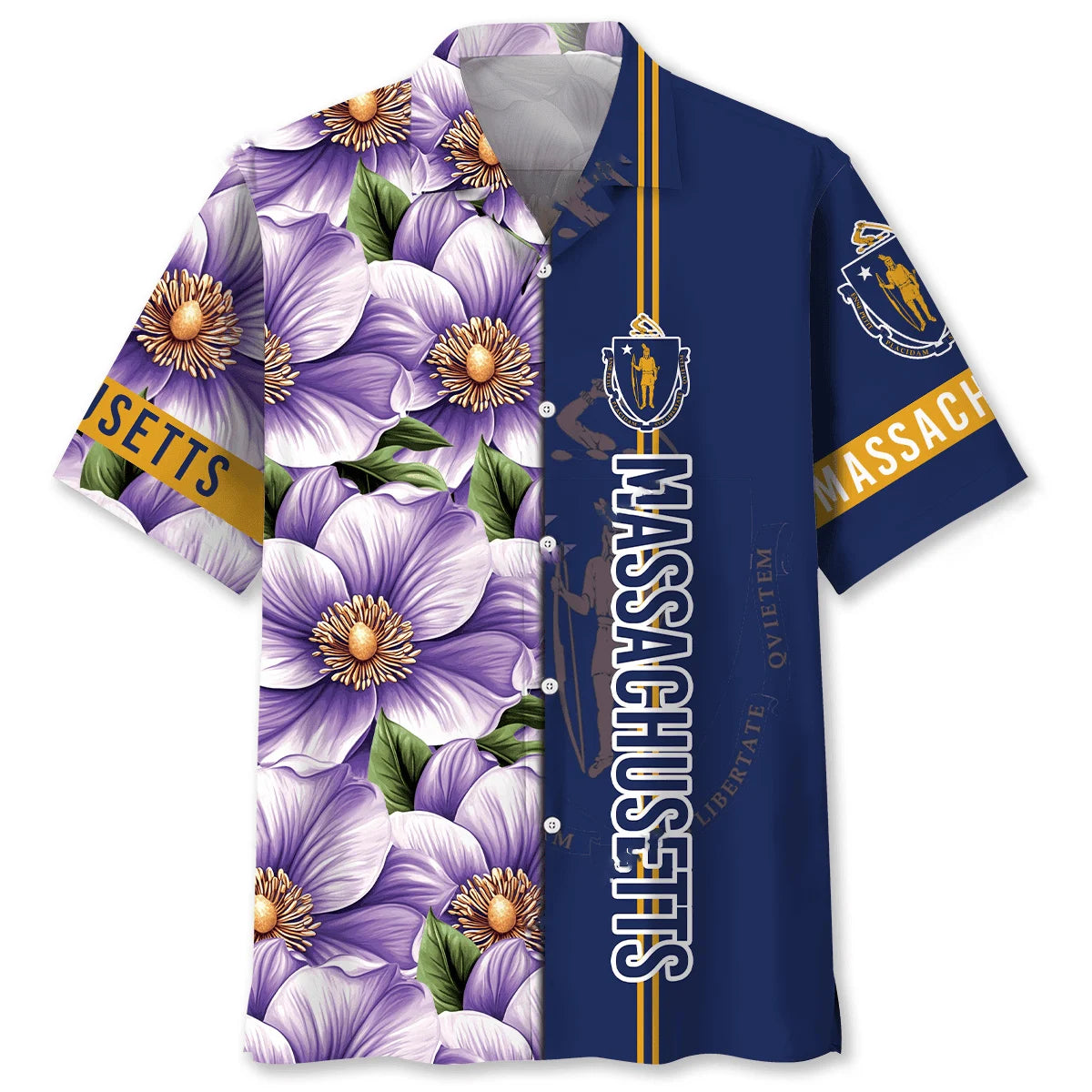 Massachusetts State Mayflower Hawaiian Shirt