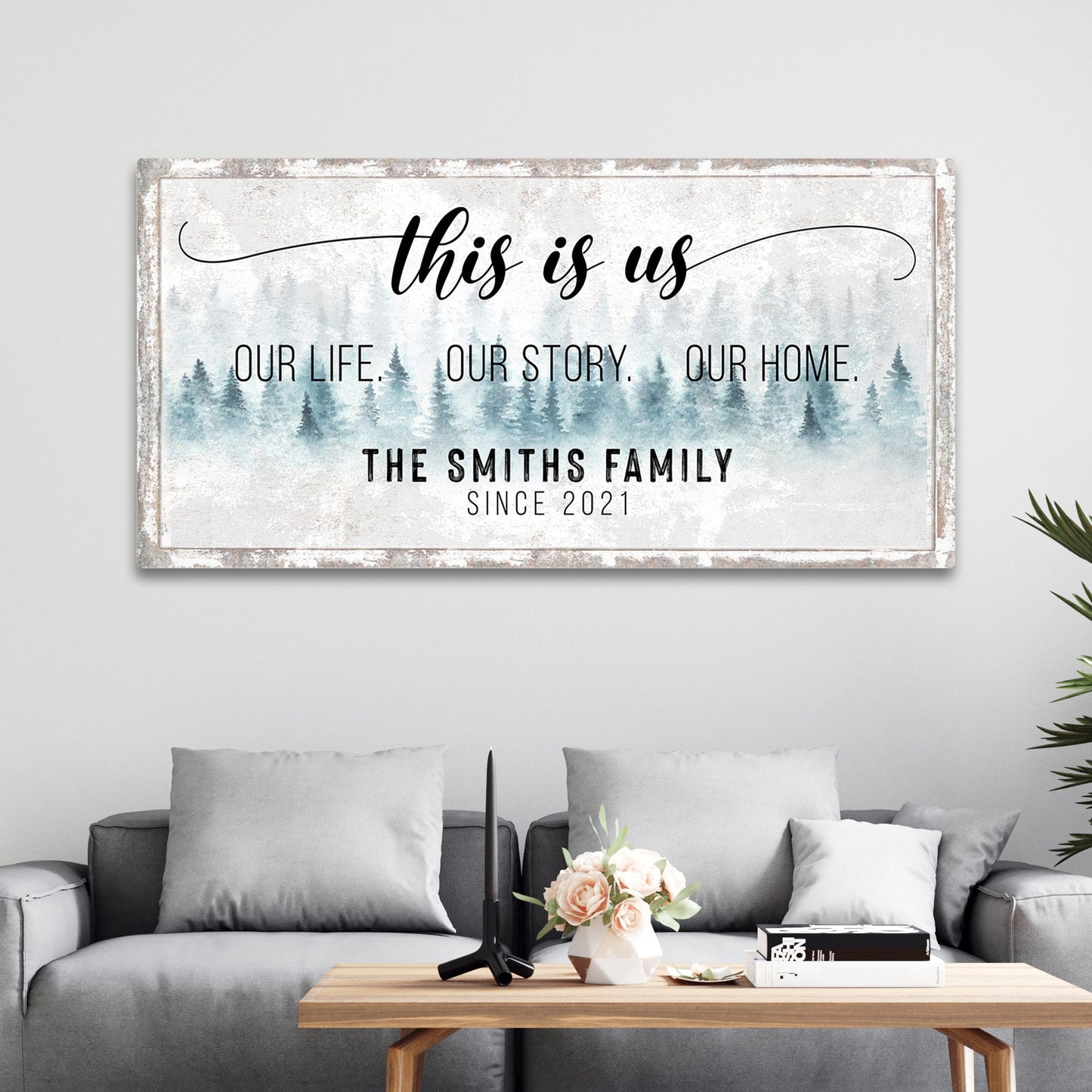 This Is Us Personalized Last Name Sign III