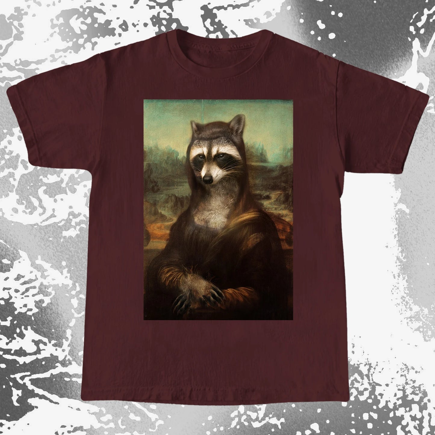 Mona Lisa Raccoon Shirt – Classic Art Parody Tee, funny meme tee gift (view 18)
