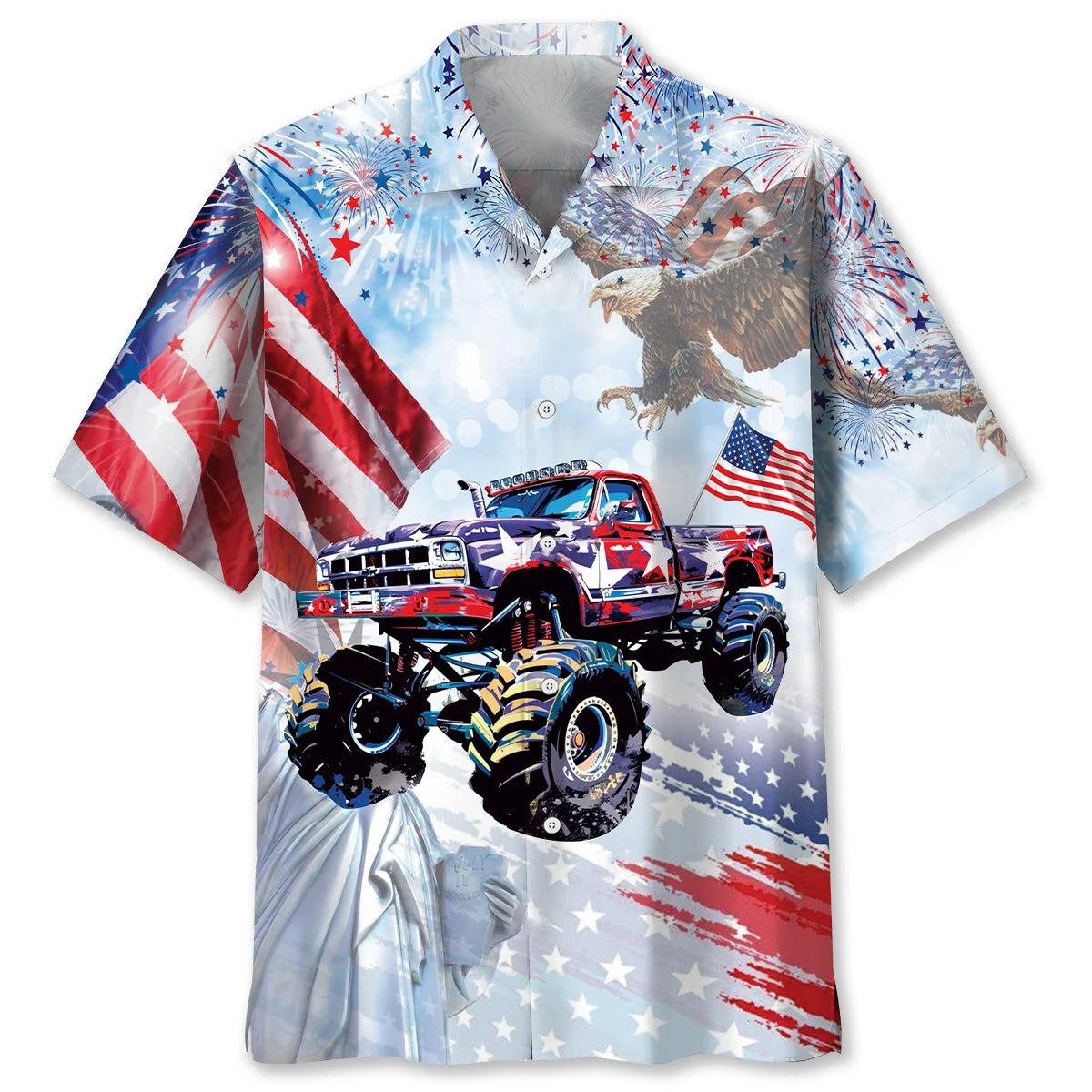 Monster Truck Usa Hawaiian Shirt