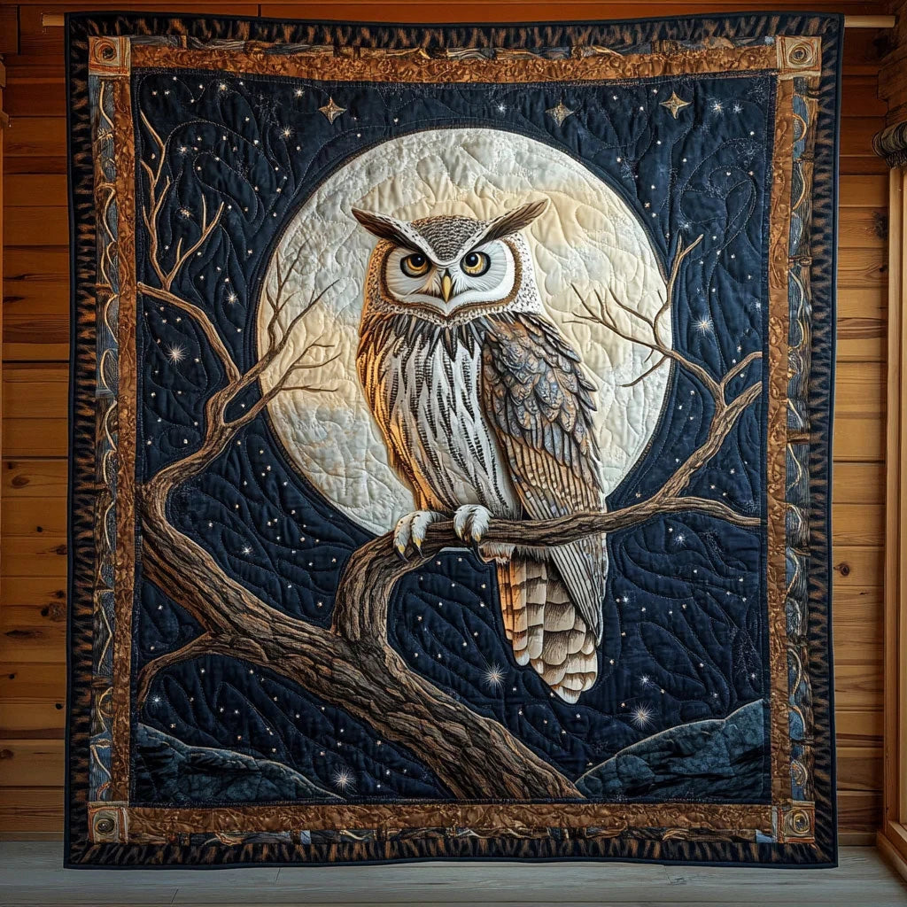 Moonlit Branch Quilt Blanket