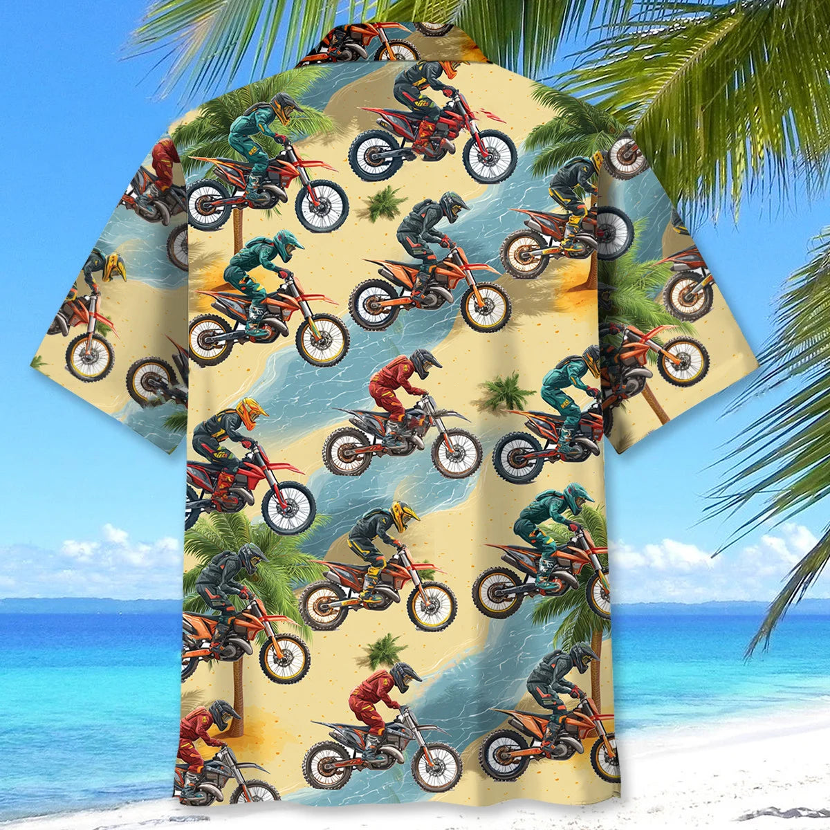 Motocross Racing Summer Beach Hawaiian Shirt