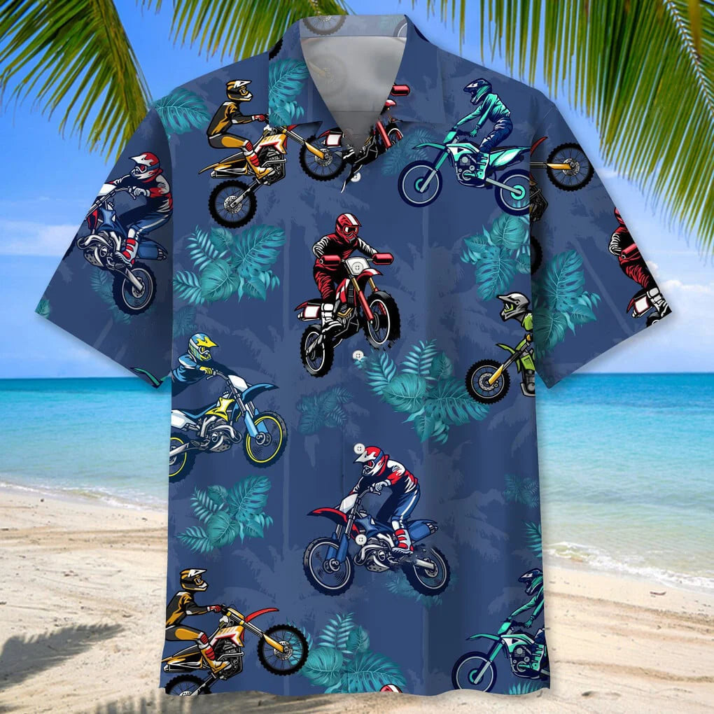 Motocross Tropical Coconut Hawaiian Shirt