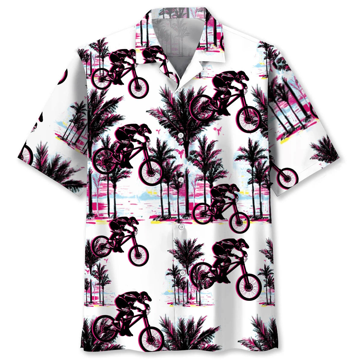Mountain Bike Abstract Hawaiian Shirt