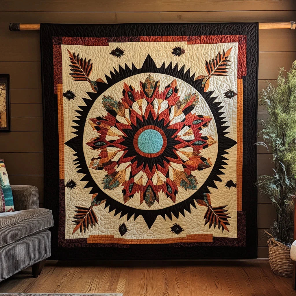 Native American Pattern Quilt Blanket