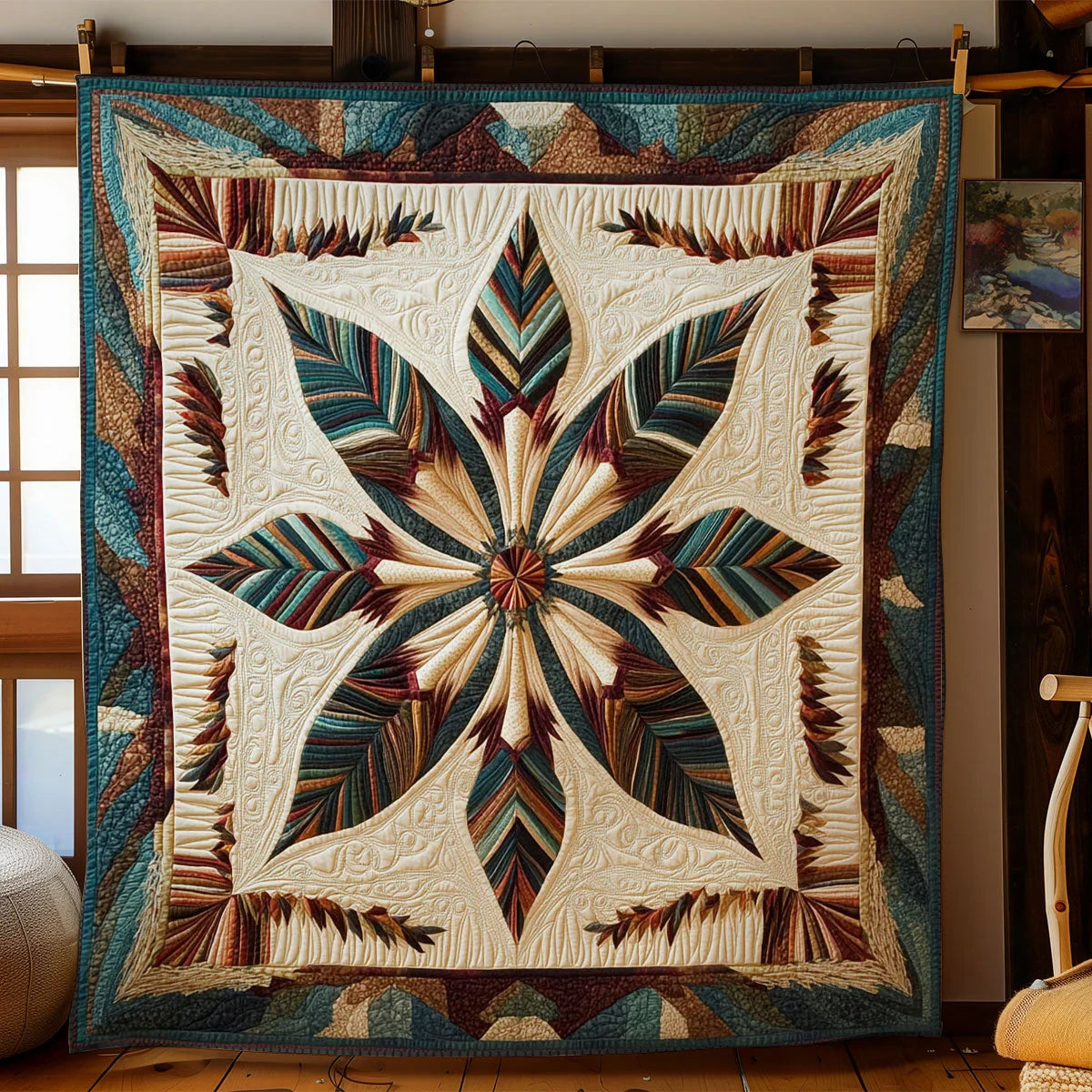 Native Bloom Quilt Blanket