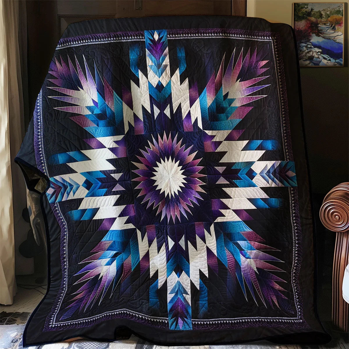 Native Star Quilt Blanket