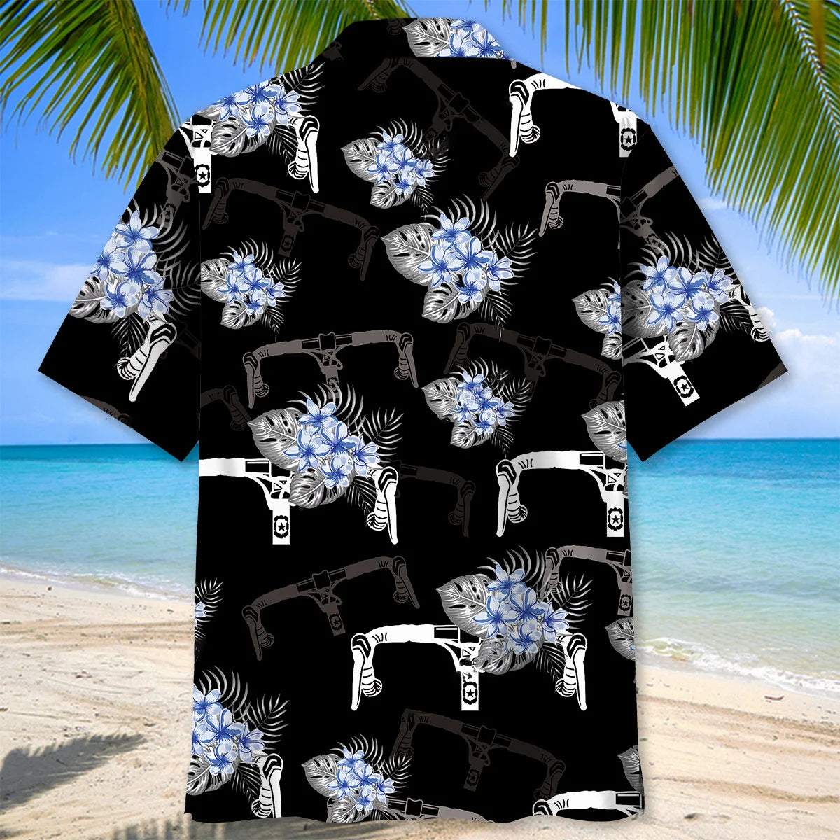 Nature Blue Cycling Hawaiian Shirt