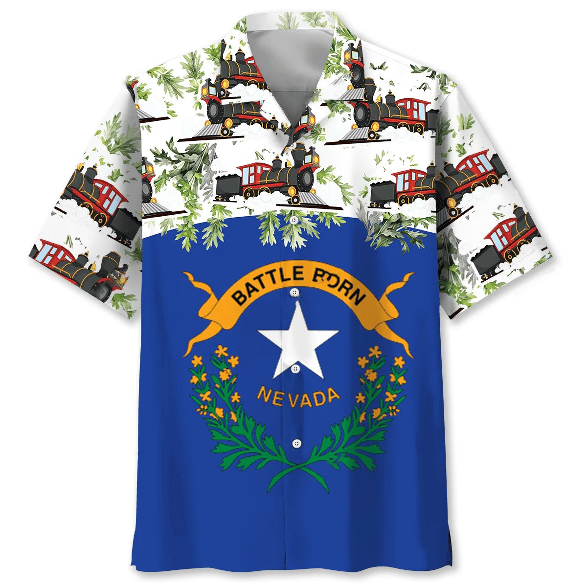 Nevada Proud Hawaiian Shirt, custom shirt gift for men (view 4)