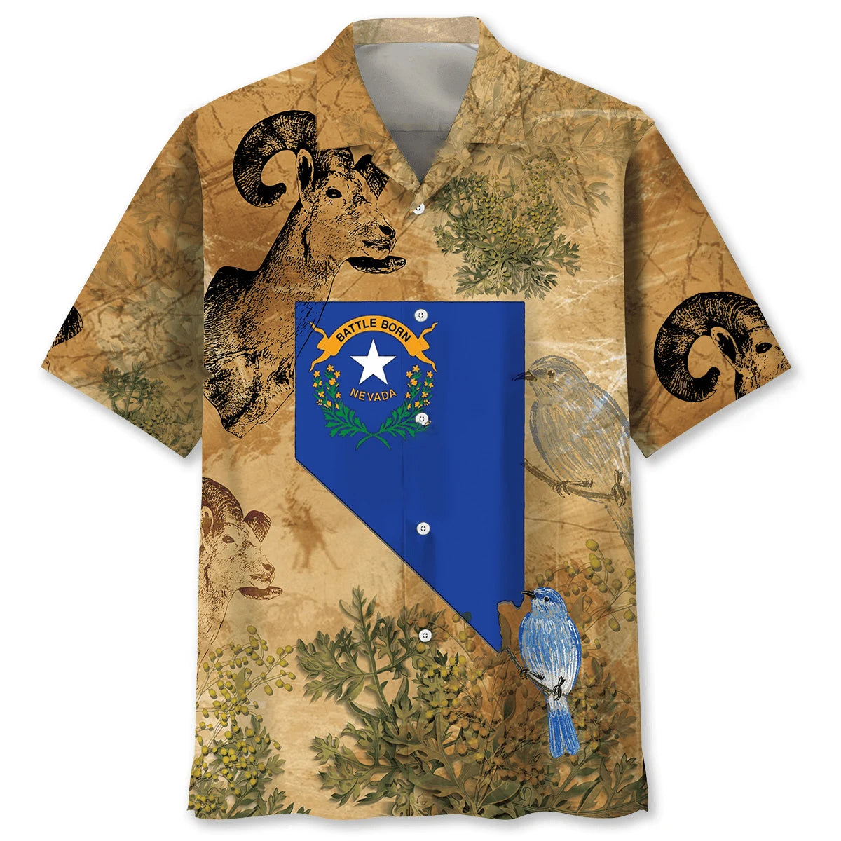 Nevada Vintage Hawaiian Shirt, custom shirt gift for men (view 4)