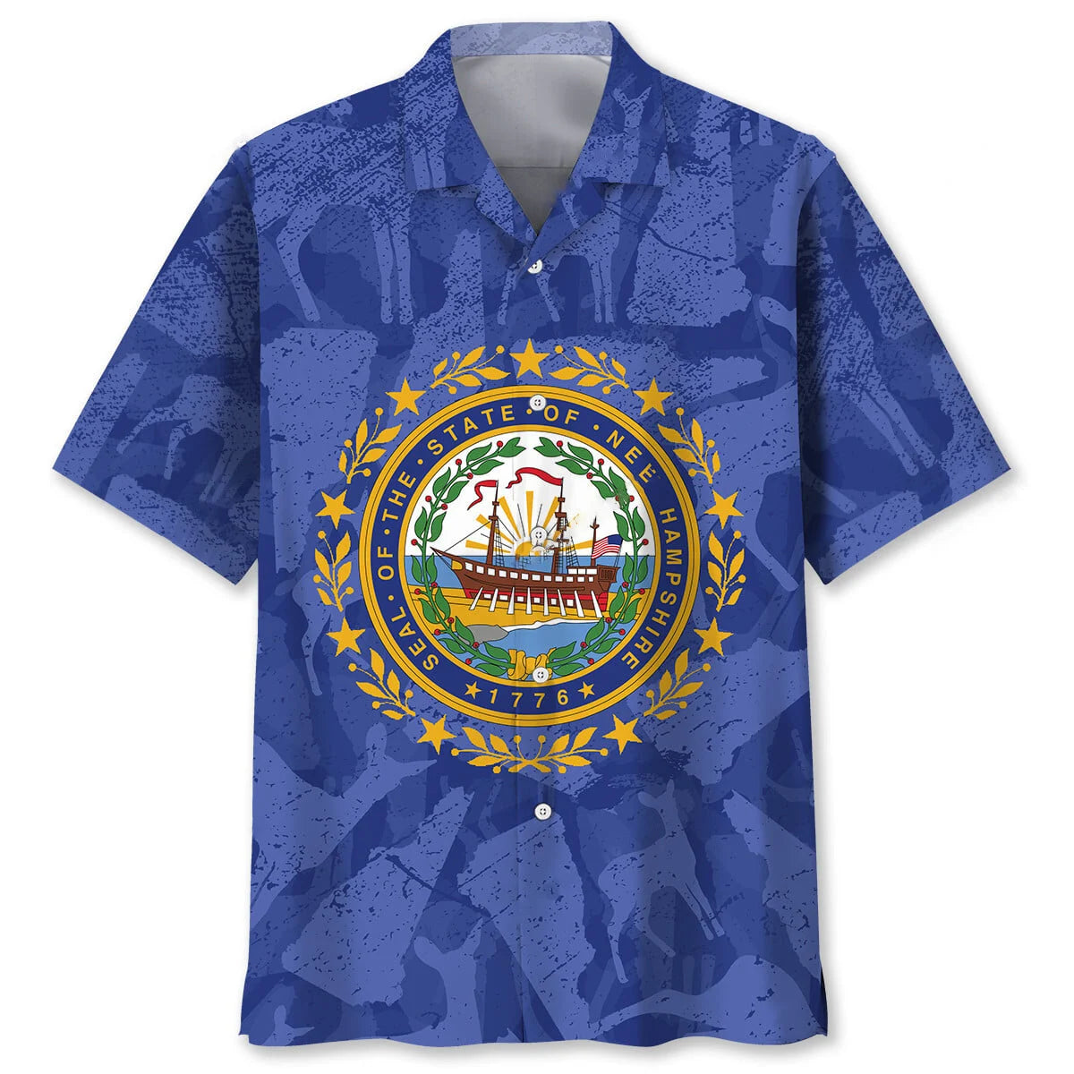 Hampshire Proud Vintage Hawaiian Shirt, custom shirt gift for men (view 4)