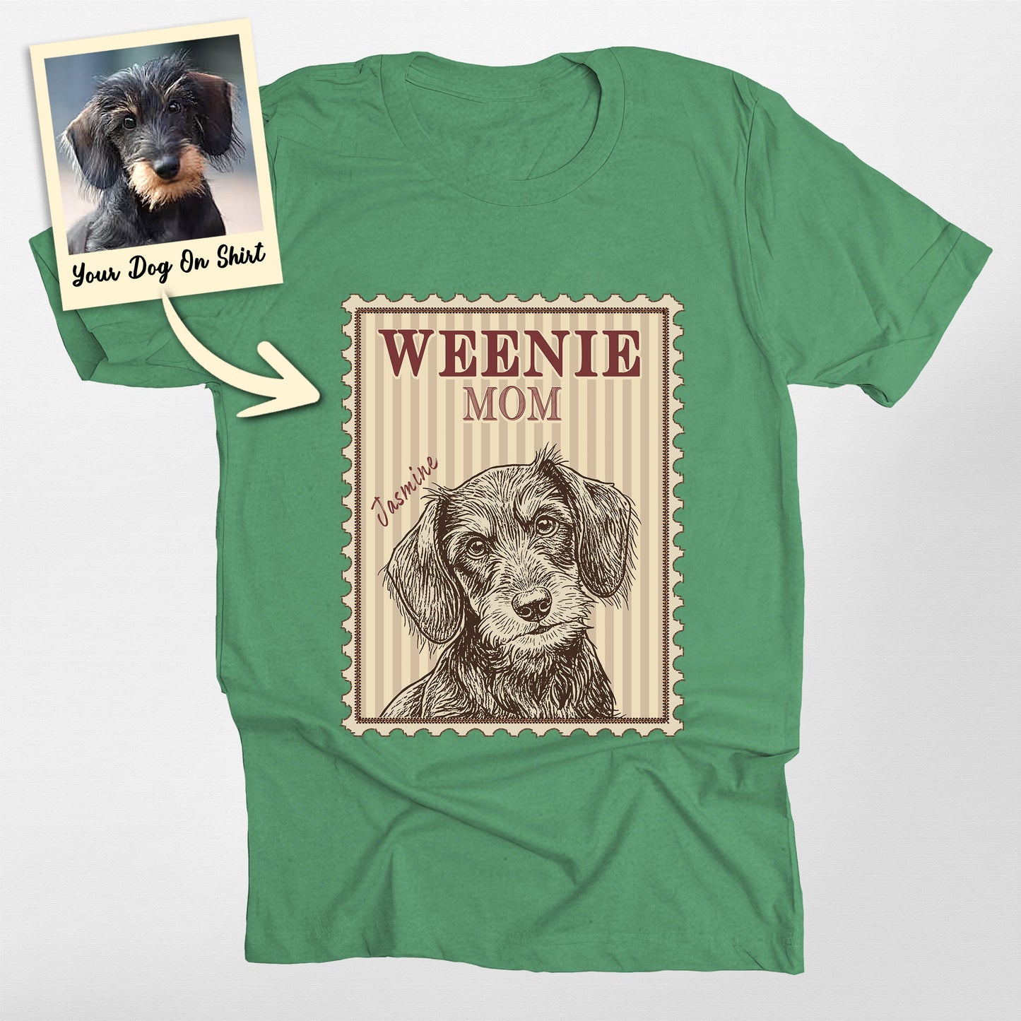 Personalized Wiener Mom Bella Canvas Shirt (view 4)