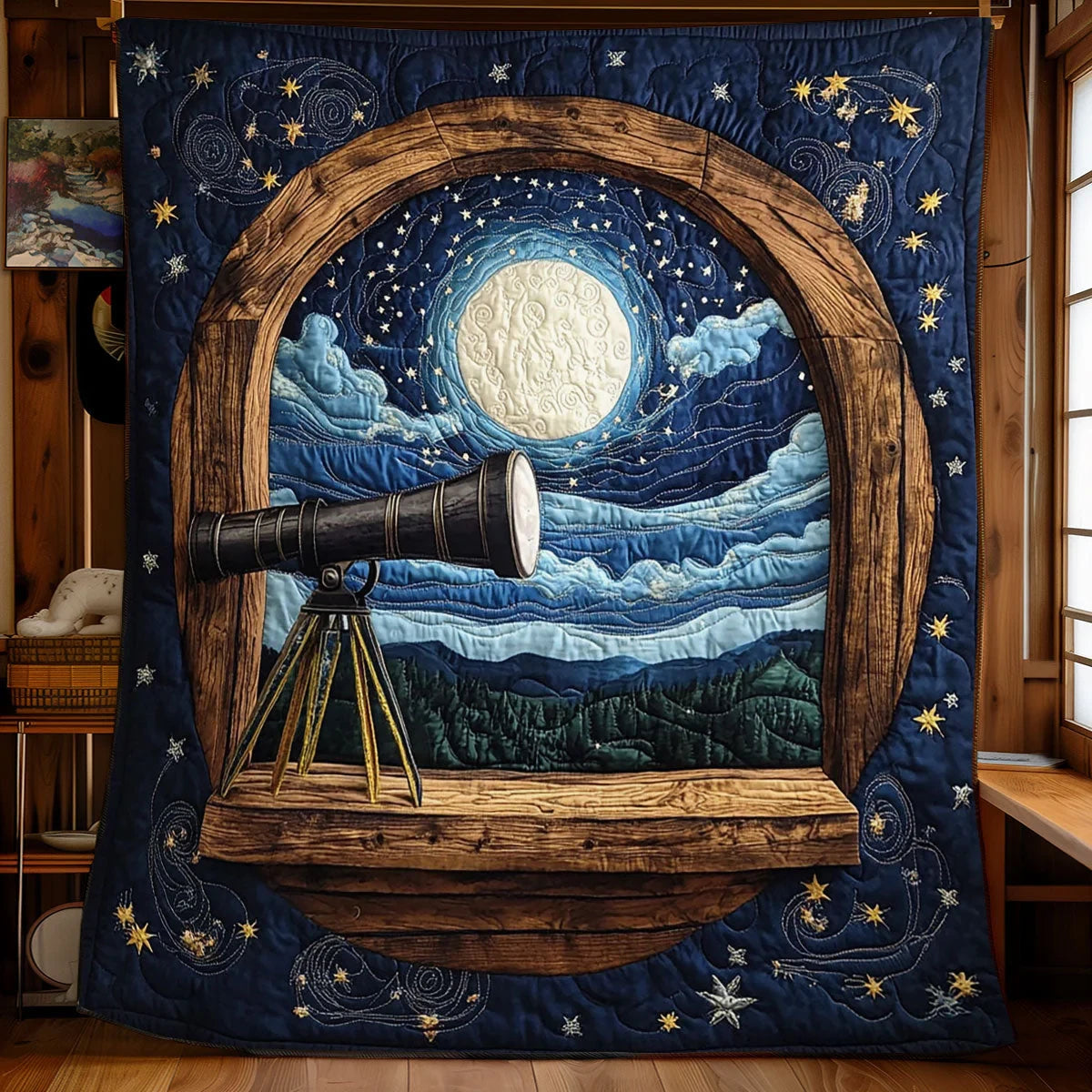 Night Observatory Quilt Blanket