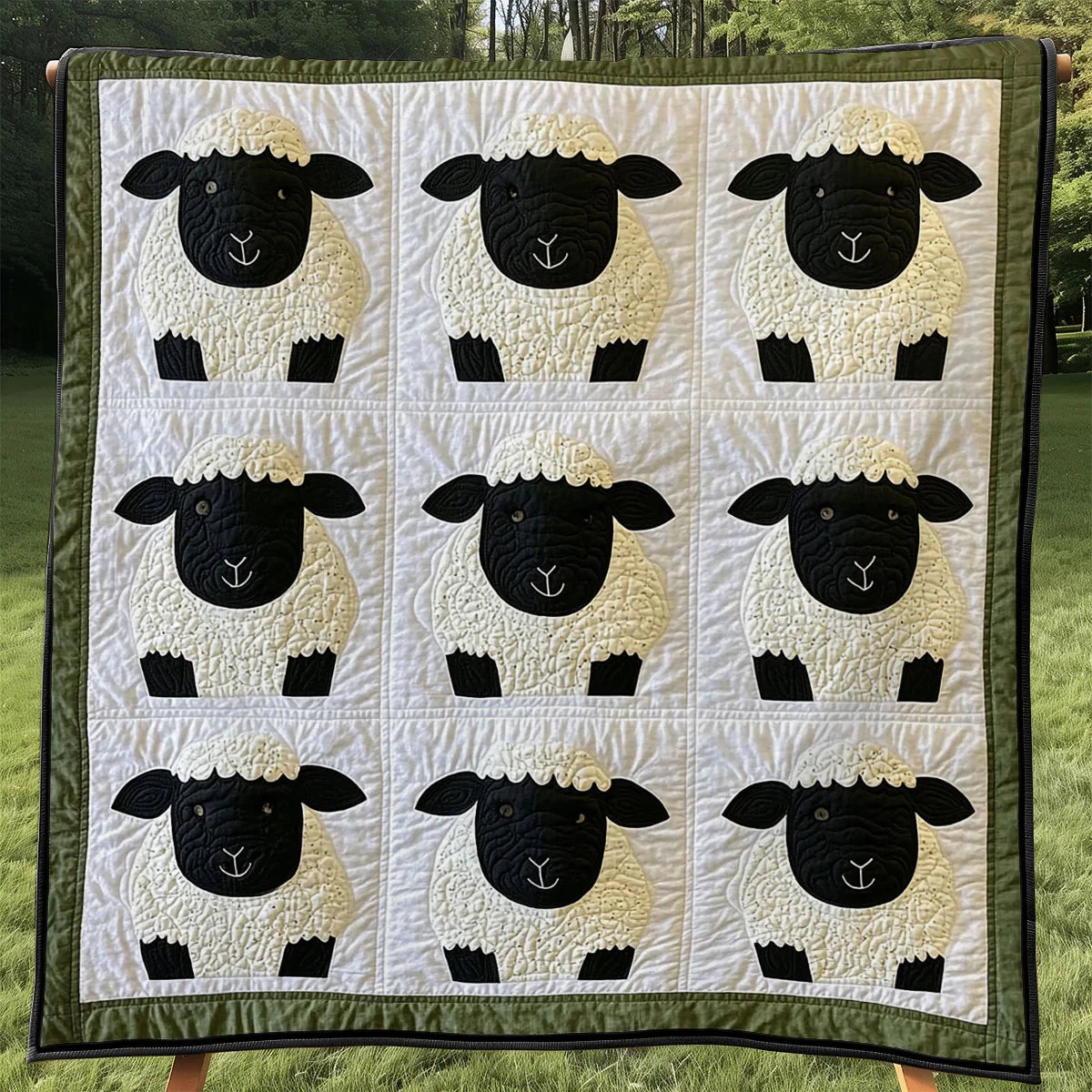 Nine Sheep Quilt Blanket