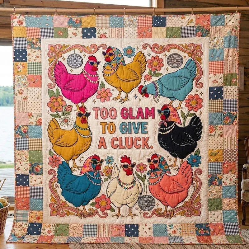 No Clucks Quilt Blanket - Quilted Blanket by OtterMia