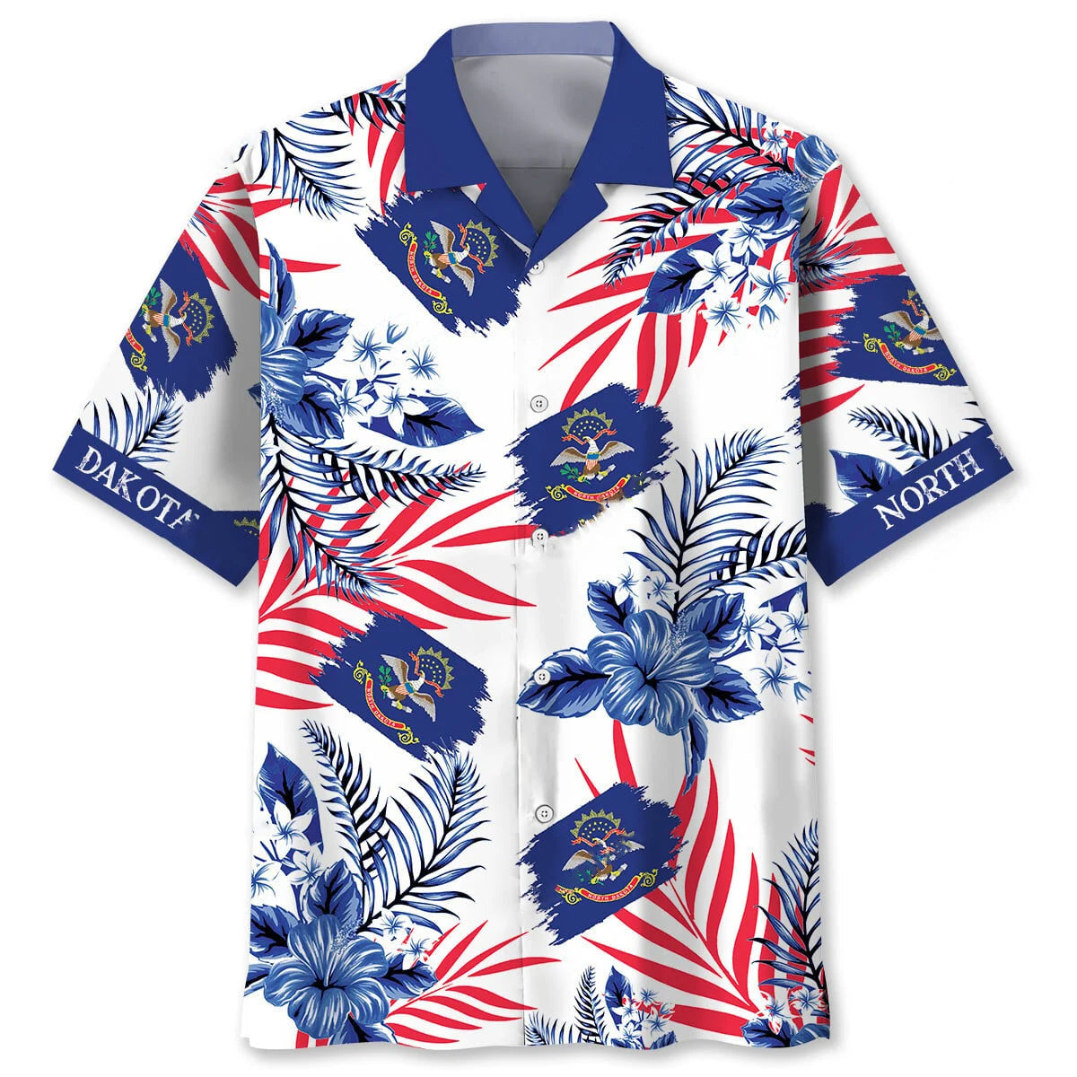 North Dakota Proud Hawaiian Shirt, custom shirt gift for men (view 5)