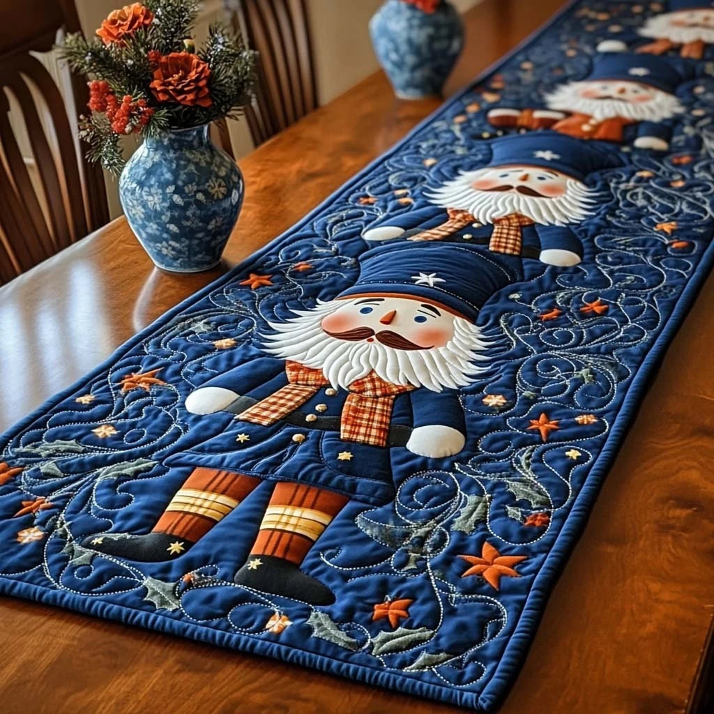 Nutcracker Charm Quilted Table Runner