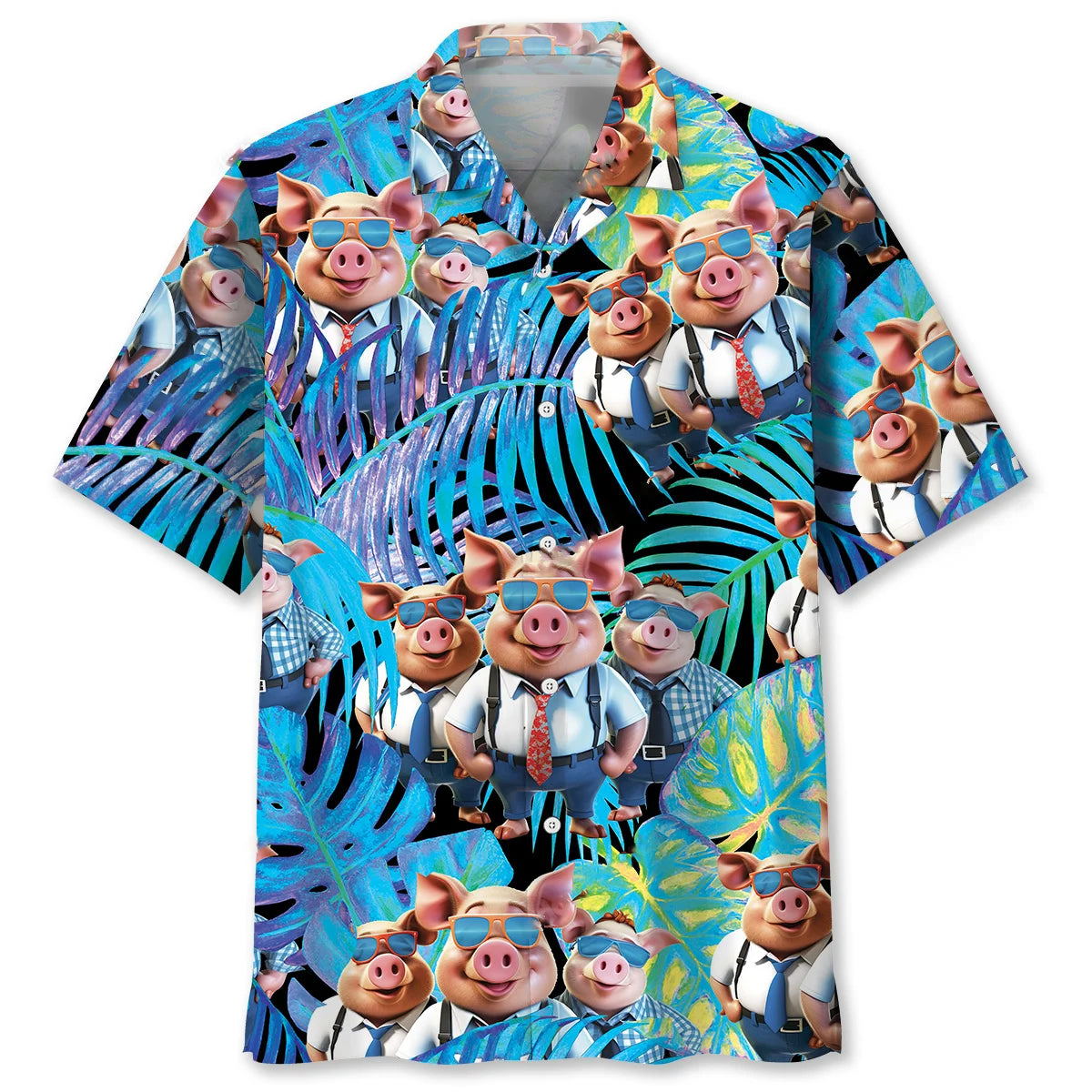 Officer Pigs Hawaiian Shirt Men, custom shirt gift for men (view 2)