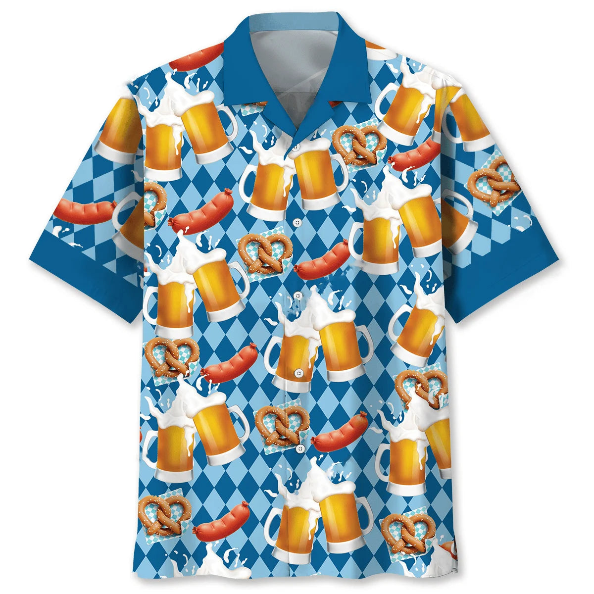 Oktoberfest Funny Drinking Beer Hawaiian Shirt, custom shirt gift for men (view 4)