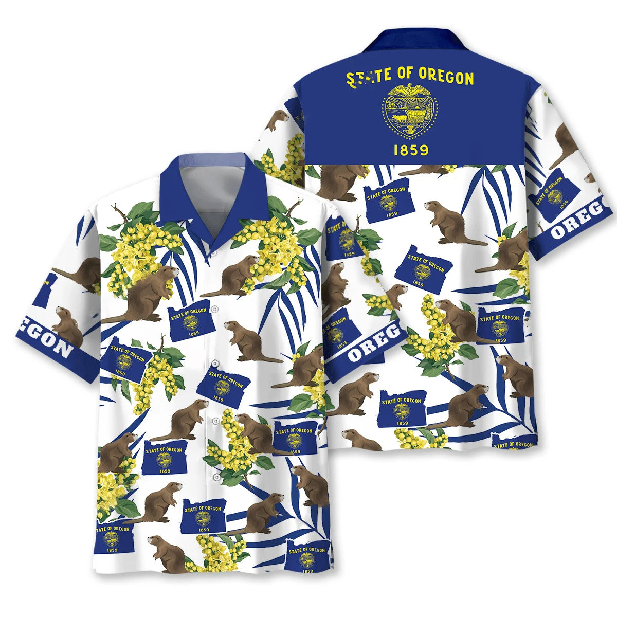 Oregon Proud Hawaiian Shirt, custom shirt gift for men (view 4)