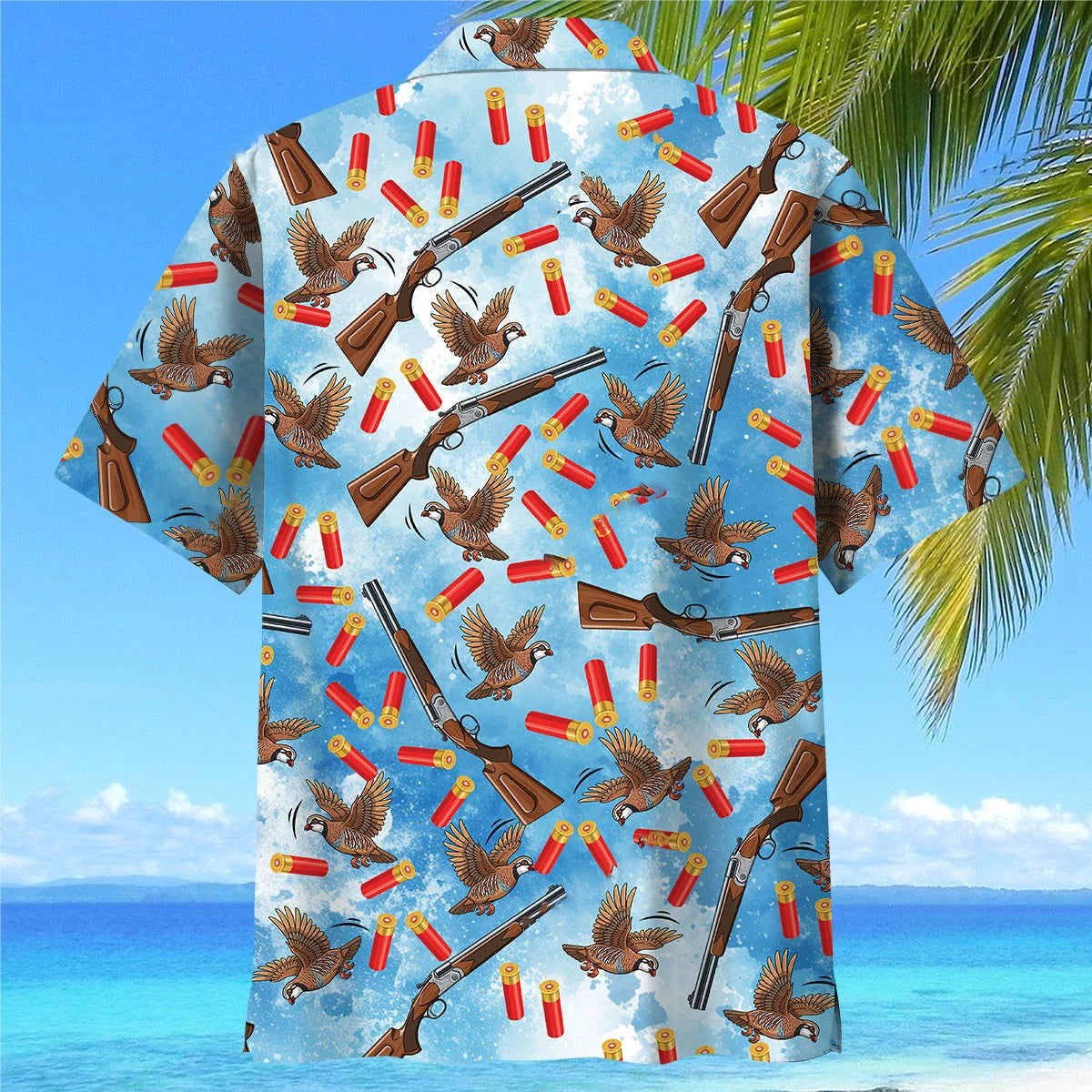 Partridge Hunting Hawaiian Shirt, custom shirt gift for men (view 4)