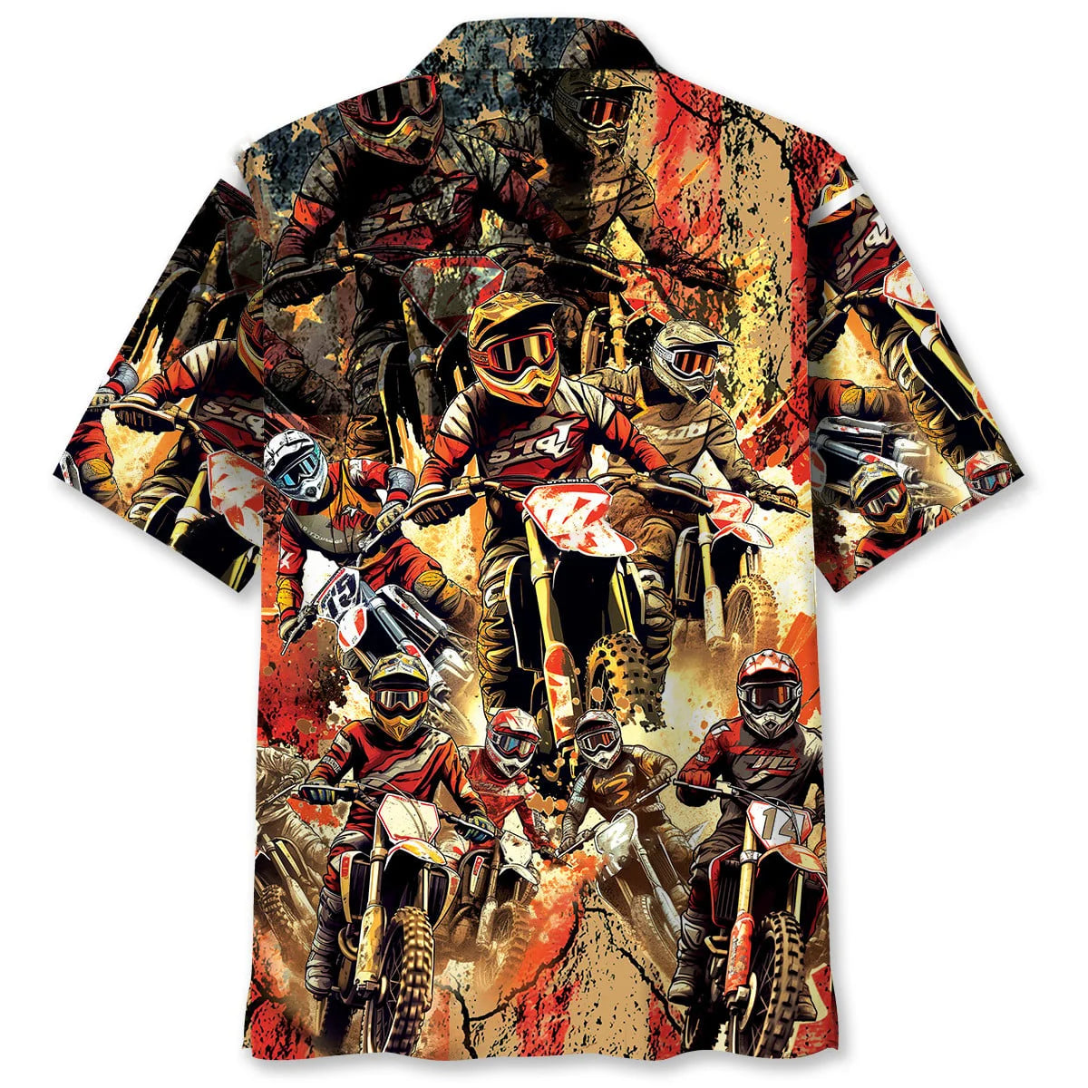 Patriotic Dirt Bike Racing Hawaiian Shirt, patriotic gift for 4th of July (view 4)