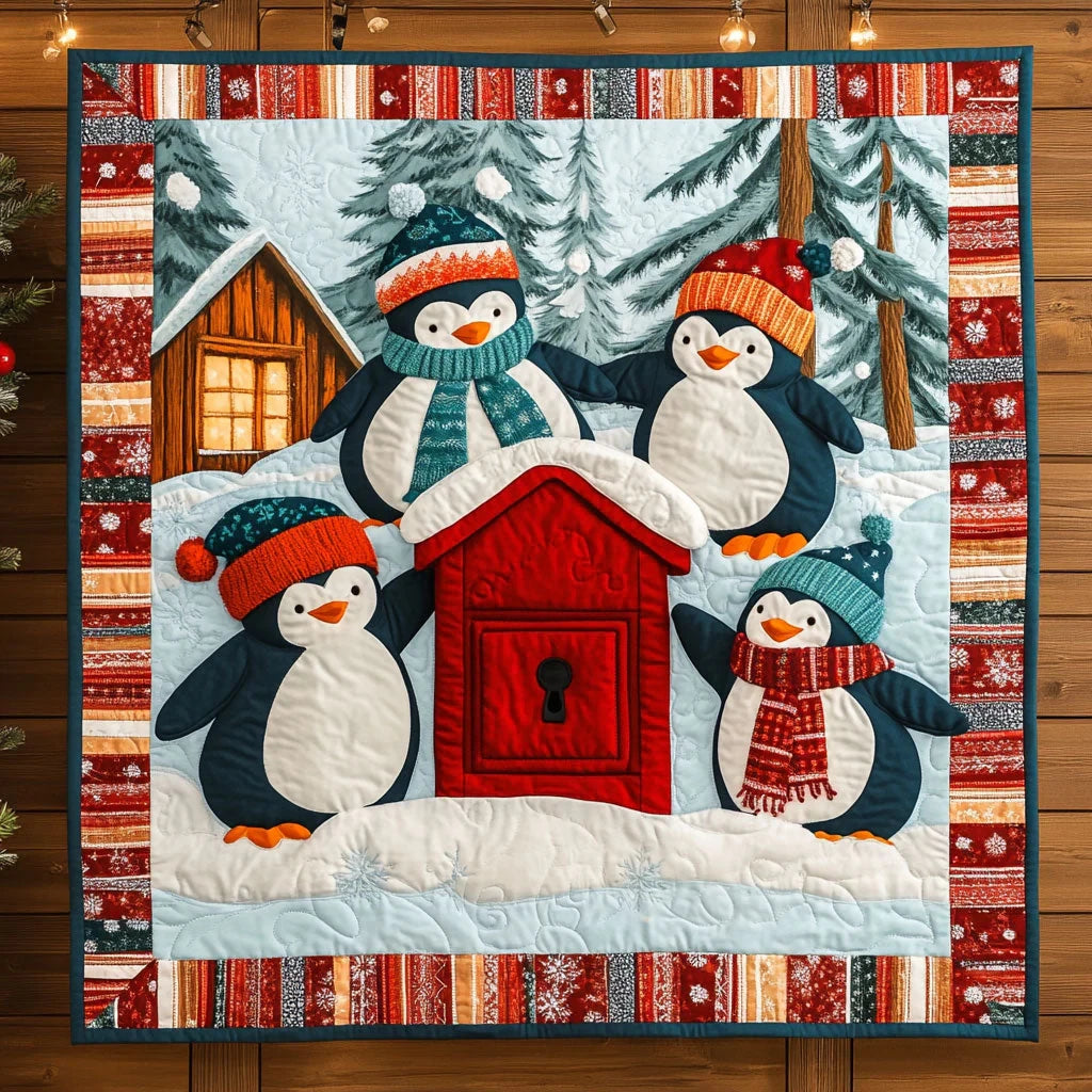 Penguin Mailbox Quilt Blanket